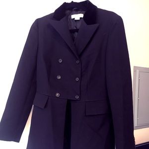 Michael Kors velvet soldier jacket with tails